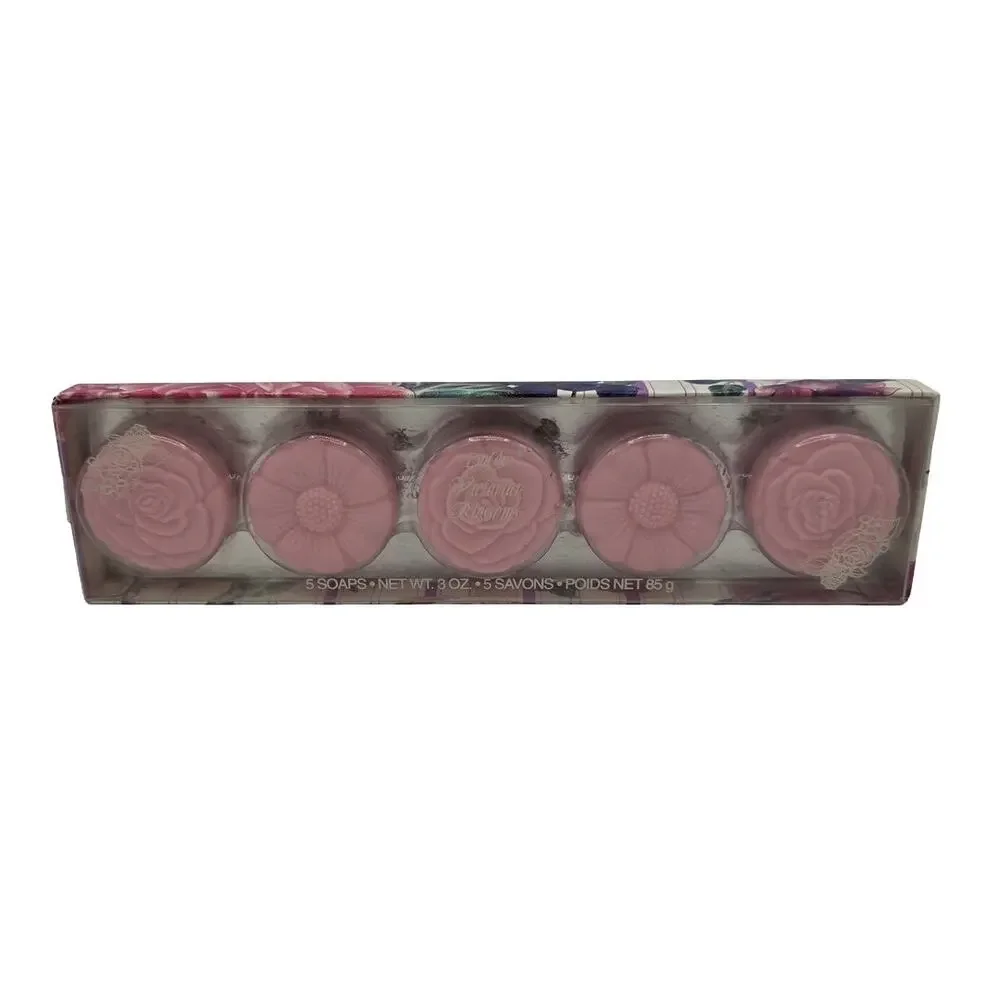 NEW Vintage 1970/80 DuCair Victorian Blossoms 5 Flower Shaped Decorative Soaps